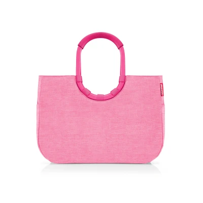 Abbildung von reisenthel loopshopper L frame twist pink Stabile Tasche mit praktischen Fächern aus recycelten PET Flaschen Charmantes und wasserabweisendes Design