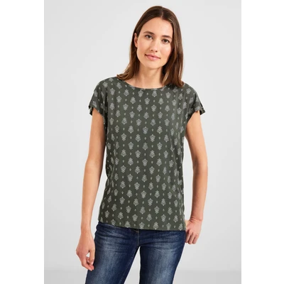 Abbildung von Cecil MIT Minimalprint Bluse, Damen, Größe: XXL, Grün