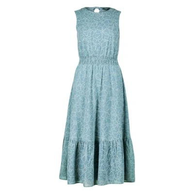 Abbildung von zero MIDI MIT Volants Cocktailkleid/festliches Kleid, Damen, Größe: 38, Blueblue