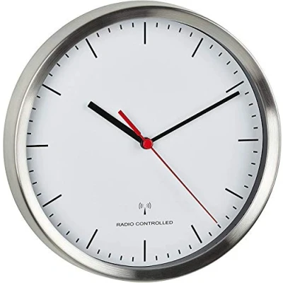 Abbildung von Funk Wanduhr TFA 60.3530.02 Geräuscharm Sweep Uhrwerk (Weiss mit Batterie)