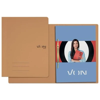 Abbildung von VON Leitz 10er Pack Schnellhefter A4, Karton, Mit Heftmechanik, Für 250 Blatt, Soft Cover, Schule, Studium &amp; Haushalt, Braun, 30130075