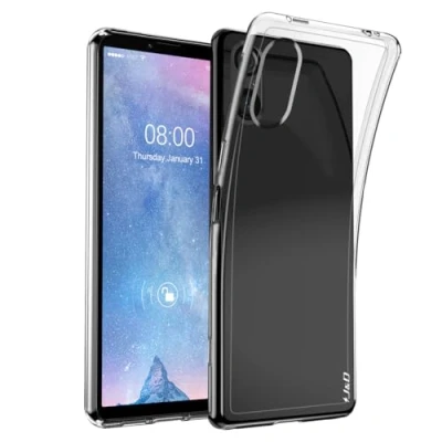 Abbildung von J&amp;D Case Kompatibel für Sony Xperia 5 V Hülle, Leichtgewichtig Ultra Durchsichtig Stoßfest Schützend Dünn Silikon Stoßschutzhülle V, Transparent