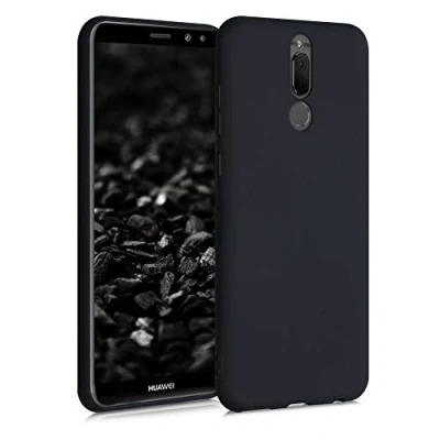 Abbildung von kwmobile Hülle kompatibel mit Huawei Mate 10 Lite weiches TPU Silikon Case Cover geeignet für kabelloses Laden Schwarz