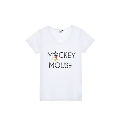Abbildung von Mickey &amp; Minnie Tshirt print, Herren, Größe: Medium, Weiß