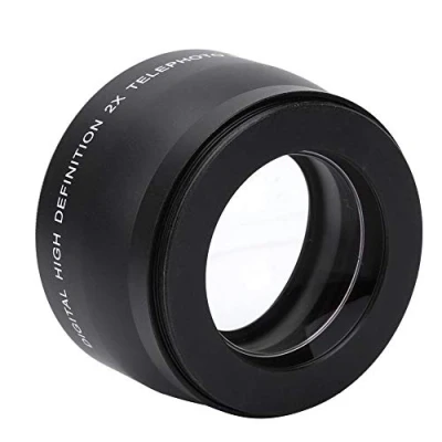 Abbildung von HD Kameraobjektiv, 58 mm 2 fache Vergrößerung Leichtes Optisches Glas Universal Telekonverter Teleobjektiv für Kamerazubehör