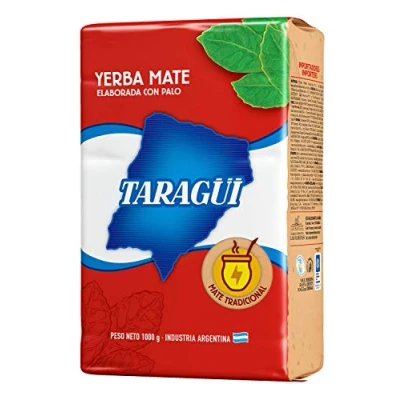 Abbildung von Taragui Yerba Mate Tee Elaborada Con Palo 1kg aus Argentinien die Reifezeit beträgt 12 Monate Detox und Energie Getränk