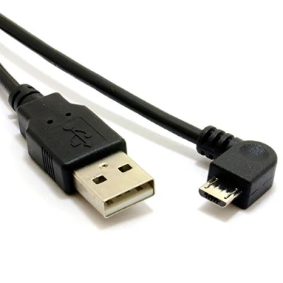 Abbildung von USB 2,0 Rechts abgewinkelt Mikro B Daten &amp; Ladekabel Kabel 24AWG 1 m Anschlusskabel [1 Meter/1m]