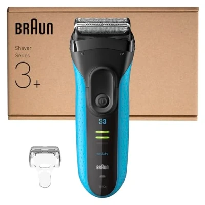 Abbildung von Braun Series 3 ProSkin 3040s Elektrorasierer Herren, mit Präzisionstrimmer, Wiederaufladbarer und Kabelloser Rasierapparat, Bartrasierer, Wet&amp;Dry Rasierer Herren Elektrisch, Schwarz Blau