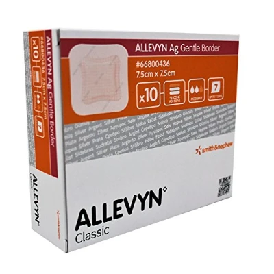 Abbildung von Allevyn Ag Gentle Border 7,5x7,5 cm Wund 10 St