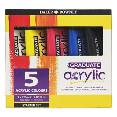 Abbildung von Daler Rowney Graduate Set Acrylfarben 5 x 120 ml