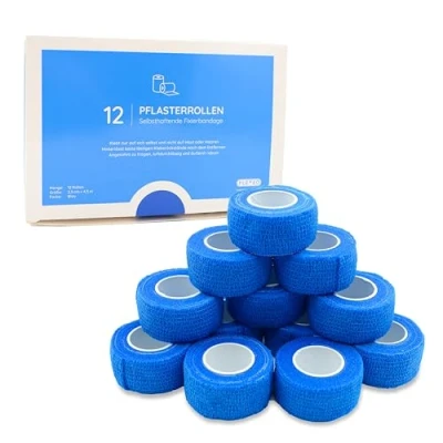 Abbildung von FLEXEO Wundpflaster Pflasterrollen (12 St), Selbstklebender Verband, 12er Pack