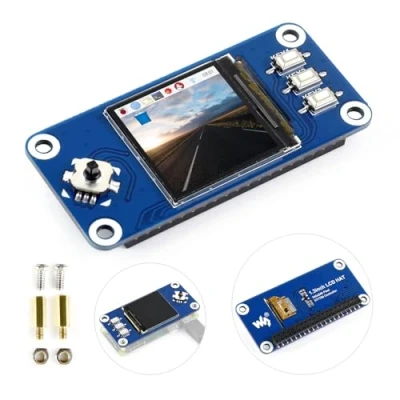 Abbildung von Waveshare 1.3inch IPS LCD Display HAT Compatible with Raspberry Pi, 240x240 Pixels Embedded Controller, Communicating via SPI Interface