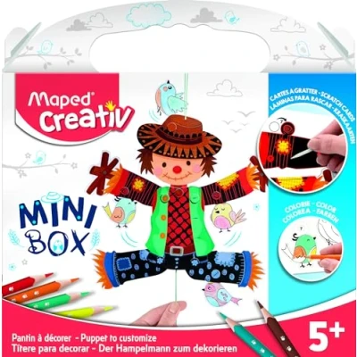Abbildung von Maped CREATIV Bastel Set, Kreativ Set Marionette MINI BOX inkl. 6x Buntstifte