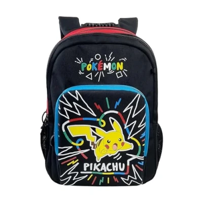 Abbildung von Pokemon Rucksack, Pikachu, Schulrucksack, Trolley Schulsachen, Schwarz, Offizielles Produkt (CyP Brands)