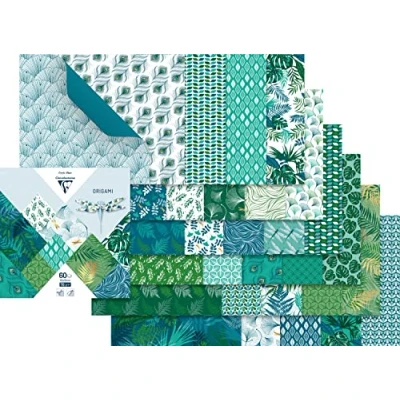 Abbildung von Clairefontaine 95354C Beutel Origami, 60 Blatt, 15 x cm, 70 g, verschiedene Motive, pflanzlich chic