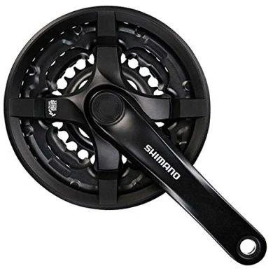 Abbildung von Kettenradgarnitur 6/7/8 Fach Shimano Tourney FC TY501 Mit 170mm Kurbel 48 X 38 28Z Schwarz