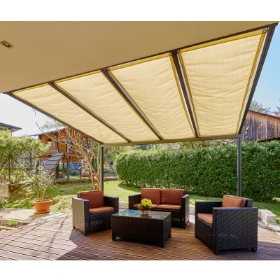 Abbildung von GUTTA Seilspannsonnensegel &quot;Sandstone&quot;, BxT: 94,5x390 cm
