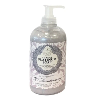 Abbildung von Nesti Dante Luxury 70th Anniv. Platinum (Liquid Soap/Flüssigseife 500 ml, Unisex, für alle Hauttypen geeignet) 661213
