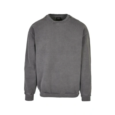 Abbildung von Urban Classics Heavy Terry Garment DYE CREW Sweatshirt, Herren, Größe: 3XL, Darkshadow