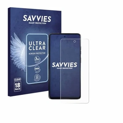 Abbildung von Savvies 18 Stück Schutzfolie für Motorola Moto G24 Power Displayschutz Folie Ultra Transparent