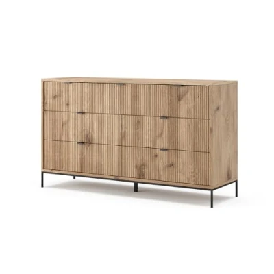 Abbildung von Vicco Sideboard Eliza, Viking Oak, 140 x 81 cm mit 7 Schubladen