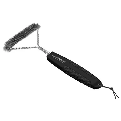 Abbildung von Campingaz Grillbürste, dreieckige Grill Bürste aus Edelstahl, Grillzubehör, Stahlbürste zur Grillreinigung, extra langer Stiel, 32 x 17 3 cm