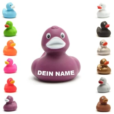 Abbildung von Badeente personalisierbar (violett)
