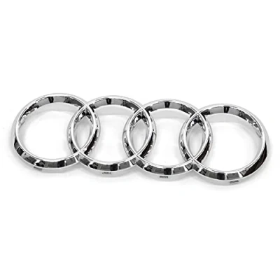 Abbildung von Audi 4N08536052ZZ Ringe Logo Zeichen Kühlergrill Emblem, Chrom/Silber