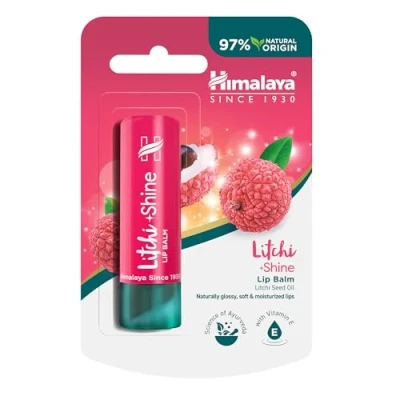 Abbildung von Himalaya Litchi Shine Lip Balm for Glossy Shine, Soft and Supple Lips, Vitamin E Antioxidants Rich, 4,5g
