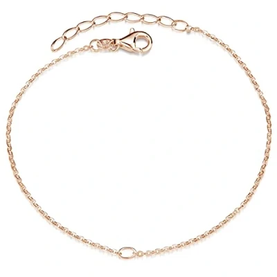 Abbildung von Materia Armkette Armband Rosegold mit Öse SA 123, Sterling Silber, rosevergoldet