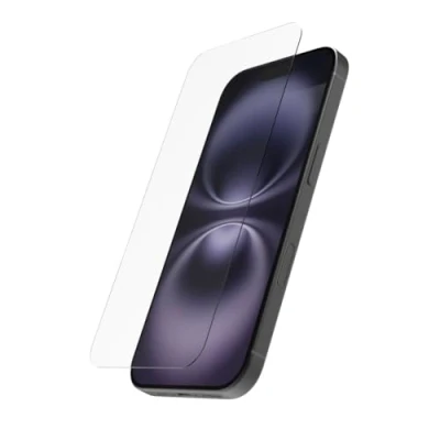 Abbildung von Hama Handy Schutzglas iPhone 16 (Displayschutz ultraklar Anti Fingerprint, Montagehilfe, Vollschutz 9H ultradünn, case friendly, kratzfest, Displayschutzglas stoßfest)
