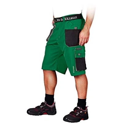 Abbildung von Leber &amp; Hollman Herren kurze Arbeitshose LH FMN TS, 65% Polyester 35% Baumwolle 270 g/m2, Bundhose mit Multifunktionstaschen+ Schlaufe und Schlüsselhaken