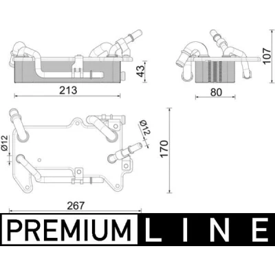 Abbildung von MAHLE ORIGINAL CLC 284 000P Ölkühler, Automatikgetriebe