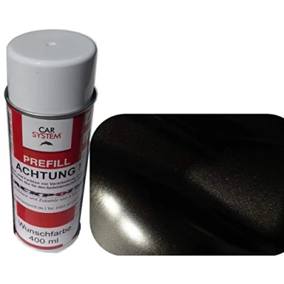 Abbildung von Spraydose 400ml 1K Autolack Brillant Schwarz Metallic Matt kein Klarlack Tuning