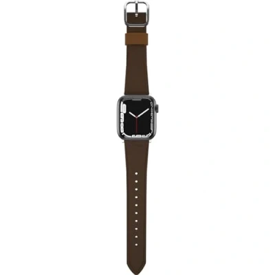 Abbildung von OtterBox Symmetry Cactus Leather Uhrenarmband für Apple Watch 41/40/38mm, weiches, angenehmes und strapazierfähiges Watch, Braun
