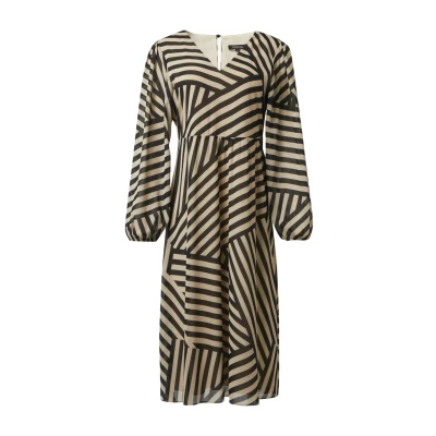 Abbildung von comma Gestreiftes Freizeitkleid, Damen, Größe: 32, Schwarz