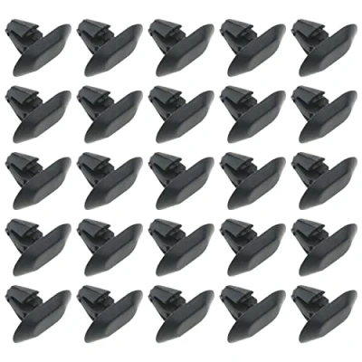 Abbildung von SG Store 100 Stück seitliche Karosserie Zierleisten Clips, Ersatz 699786, kompatibel mit Peugeot 206 307 406 Autotürdichtung, Halteklammern für Autotür, Schwarz