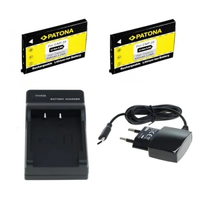 Abbildung von bg akku24 2 Stück Akku,Ladegerät,Netzteil für Casio Exilim EX S2,EX S3,EX S20,EX S100,EX S500,EX S600,EX Z3, X Z4, Z5,EX Z6, Z7,EX Z8,EX Z11,EX Z12,EX Z18,EX Z60,EX Z65,EX Z70,EX Z75,EX Z77