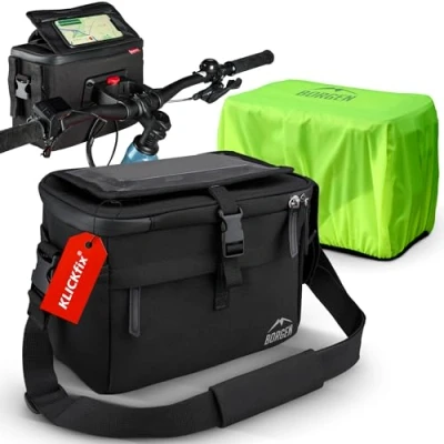Abbildung von Borgen KLICKfix Lenkertasche Smartphone Wasserabweisend und geräumig Fahrradlenkertasche 7 L Fahrradtasche Lenker ebike Fahrrad Tasche Handy