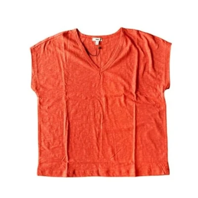 Abbildung von Mavi Short Sleeve Tshirt basic, Damen, Größe: Large, Cranberry