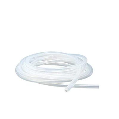 Abbildung von Antrella Flexibler Silikonschlauch Lebensmittelqualität 5mm ID x OD 9mm Wandstärke 2mm Wasserleitung, transparenter Schlauch 5 Meter Länge