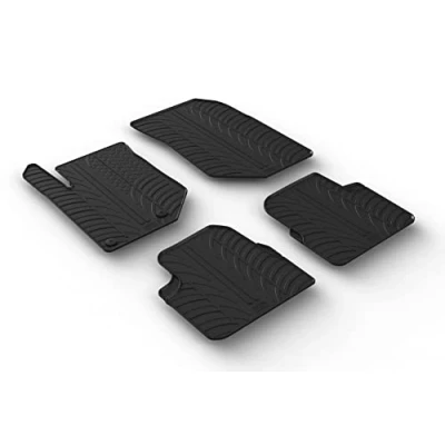 Abbildung von Gledring 0099 Fußmattensatz Gummi vorne und hinten 4 schwarz 750mm 550mm OPEL: Corsa F Schrägheck, Mokka II, PEUGEOT: 2008 208 II Schrägheck