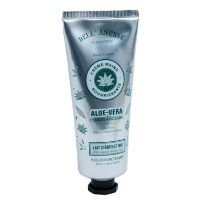 Abbildung von Label Provence Nature Französische Handcreme mit Bio Eselsmilch und Sheabutter Aloe Vera Duft 75ml Tube
