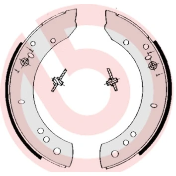 Abbildung von BREMBO S 44 502 Bremsbacken 279 57 LAND ROVER: Defender SUV