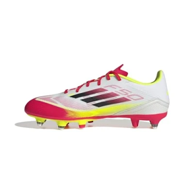 Abbildung von adidas Performance F50 League SOFT Ground Fußballschuh Stollen, Herren, Größe: 40 2/3, Footwear white/core black/solar yellow Schuhe