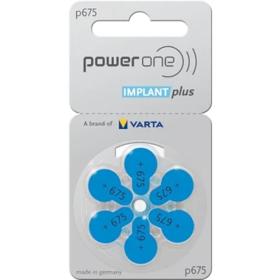 Abbildung von 6 St. Power One IMPLANT plus Batterien speziell für Cochlear Implantate