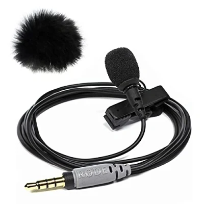 Abbildung von Rode SmartLav+ Ansteck , Lavalier Mikrofon für Smartphone/Tablet + keepdrum WS05 Mini Fell Windschutz