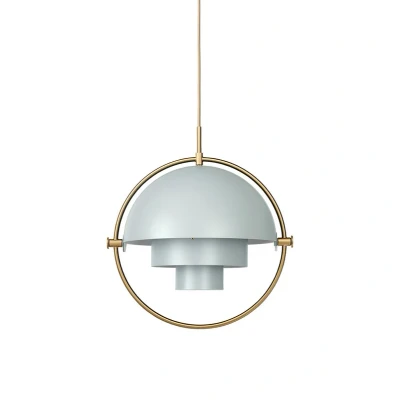 Abbildung von GUBI Hängeleuchte Multi Lite, Ø 36 cm, messing/seegrün