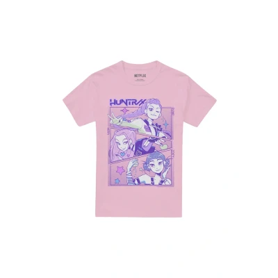 Abbildung von Netflix KPOP Demon Hunters Anime Huntrix Tshirt print, Herren, Größe: Large, Light pink