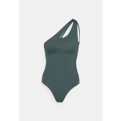 Abbildung von Bruno Banani Swimsuit Metric Badeanzug, Damen, Größe: 36xA/B, Oliv